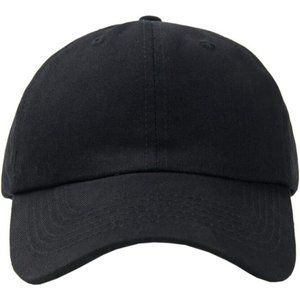 Black Hat Wome's/Men Baseball Cap Solid Black Soft Adjustable Unisex Trucker Hat